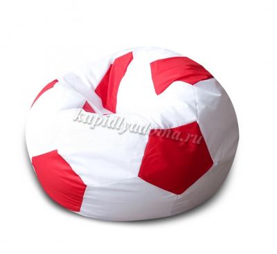 Кресло-мешок Мяч L (Белый/Красный)